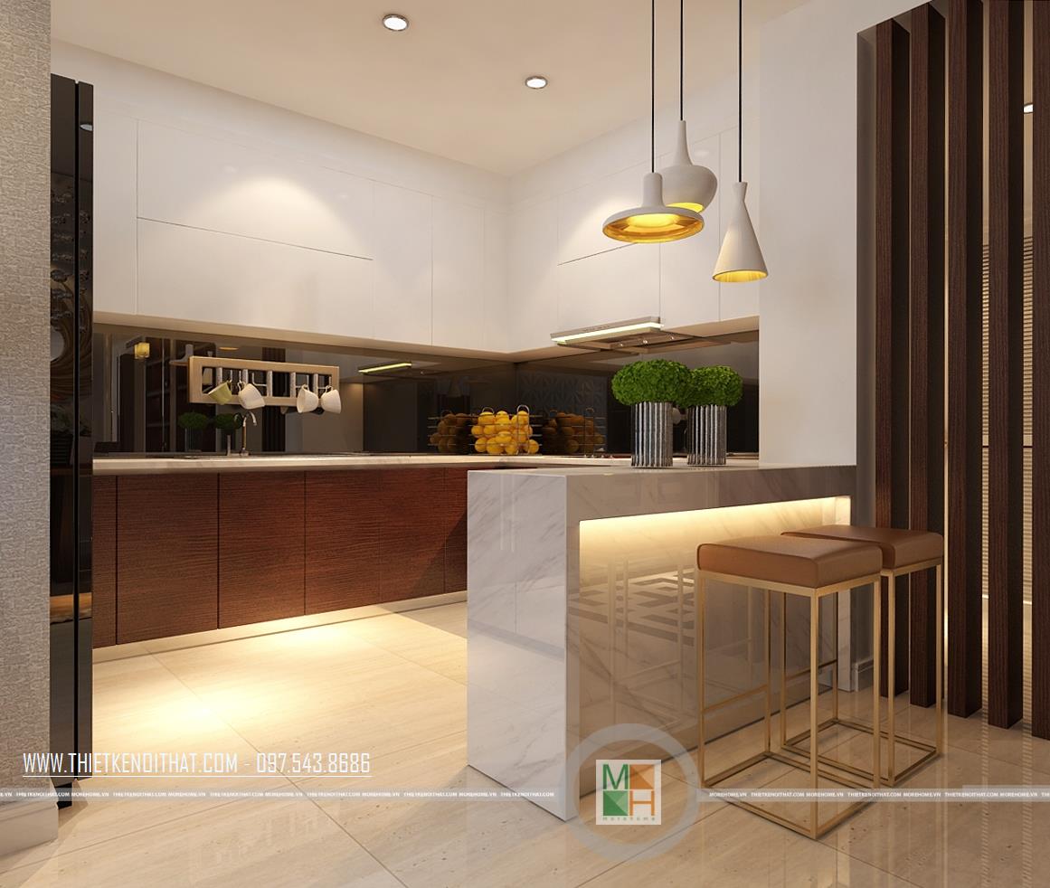 Kính bếp trơn màu đen tại Thăng Long Number One